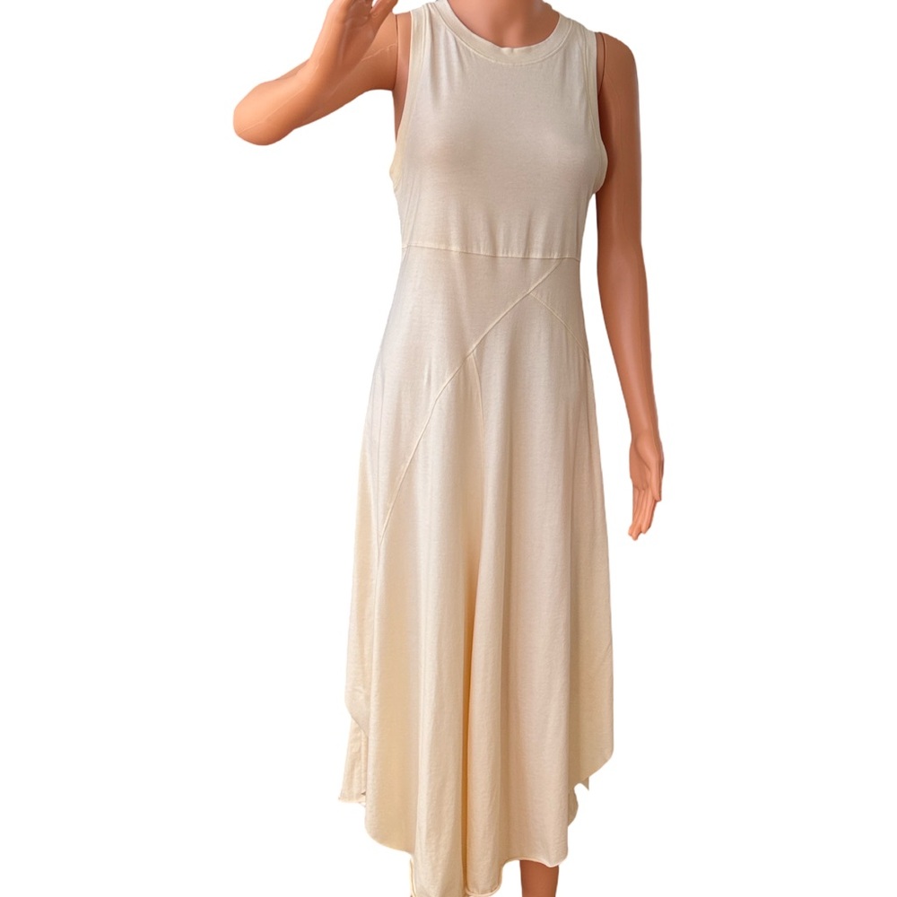 Lightweight flowy Sleeveless Cream Midi Dress perfect for summer festivals